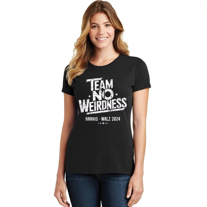 Harris Walz 2024 Team No Weirdness Funny Kamala Tim Waltz Women's T-Shirt