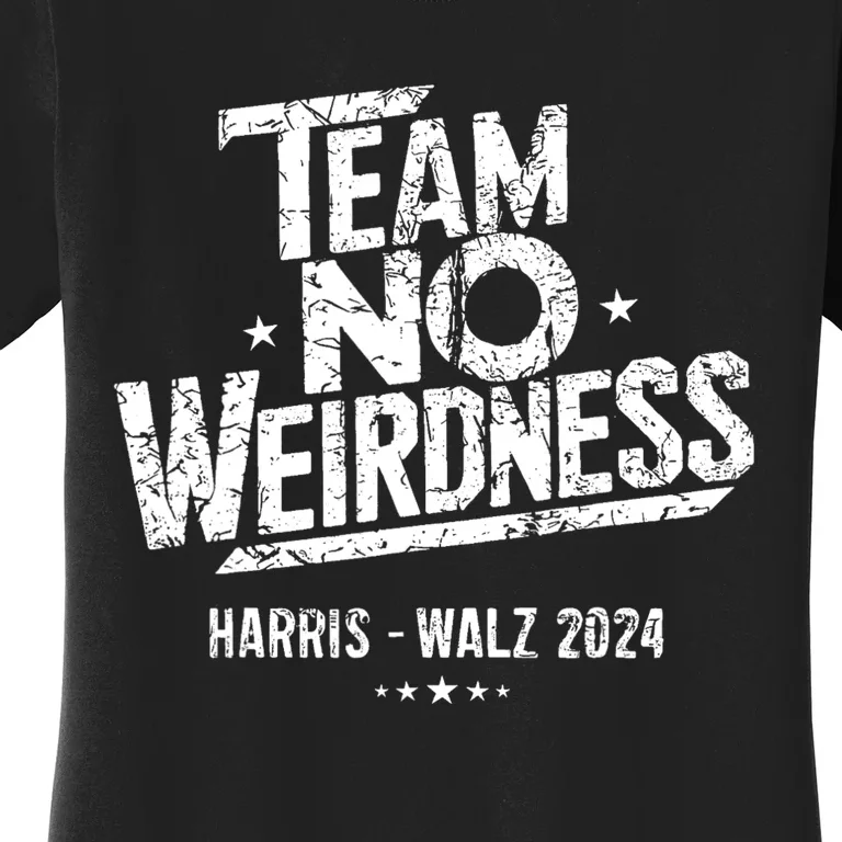 Harris Walz 2024 Team No Weirdness Funny Kamala Tim Waltz Women's T-Shirt