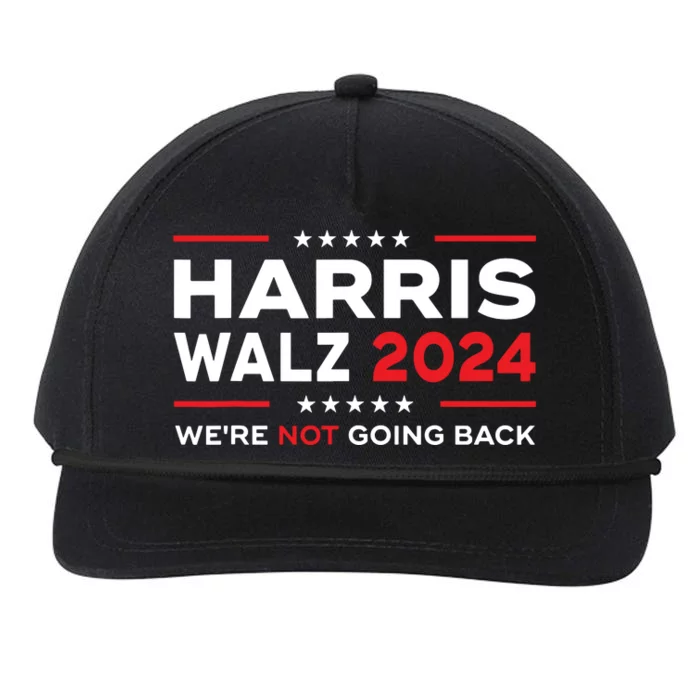 Harris Waltz 2024 Harris Tim Waltz 24 We Are Not Going Back Snapback Five-Panel Rope Hat