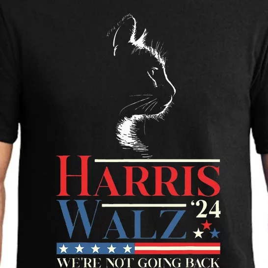 Harris Waltz 2024 Election Funny Cat Kamala Harris Tim Walz Pajama Set