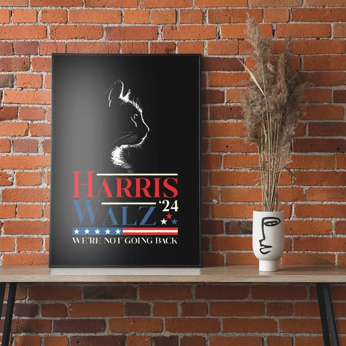 Harris Waltz 2024 Election Funny Cat Kamala Harris Tim Walz Poster