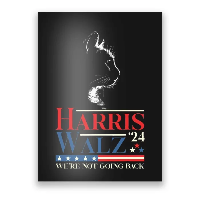 Harris Waltz 2024 Election Funny Cat Kamala Harris Tim Walz Poster