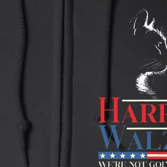 Harris Waltz 2024 Election Funny Cat Kamala Harris Tim Walz Full Zip Hoodie