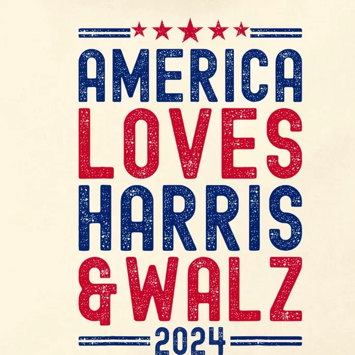 Harris Waltz 2024 Election Kamala Harris Tim Waltz Zip Tote Bag