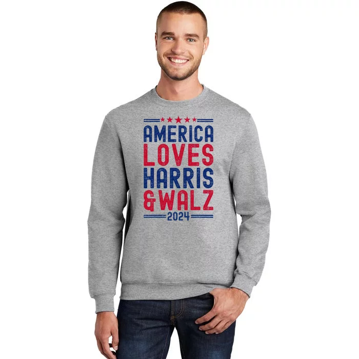 Harris Waltz 2024 Election Kamala Harris Tim Waltz Tall Sweatshirt