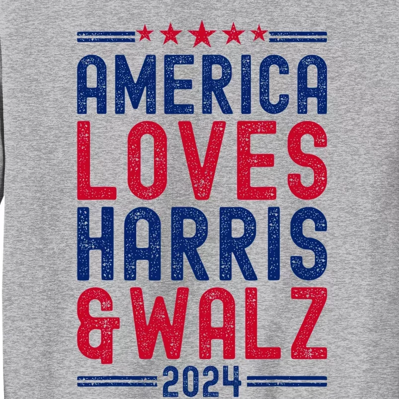 Harris Waltz 2024 Election Kamala Harris Tim Waltz Tall Sweatshirt