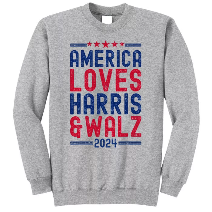 Harris Waltz 2024 Election Kamala Harris Tim Waltz Tall Sweatshirt