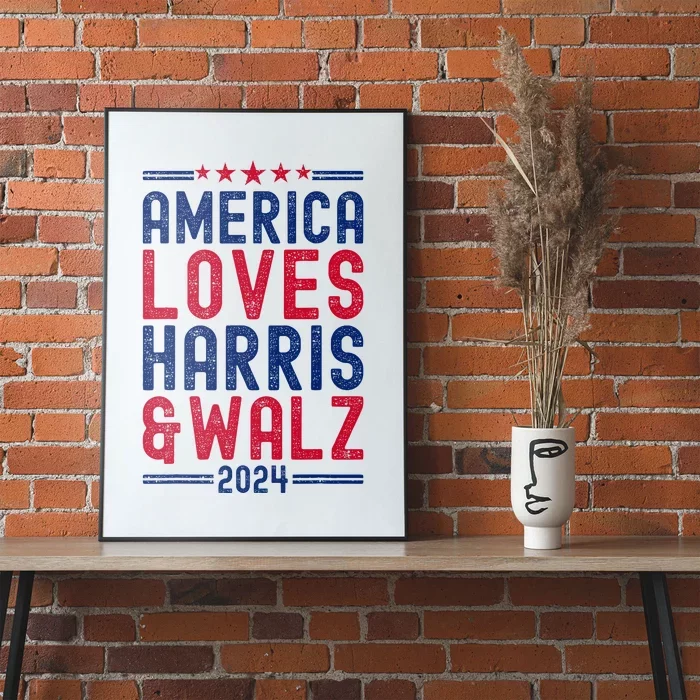 Harris Waltz 2024 Election Kamala Harris Tim Waltz Poster