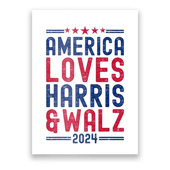 Harris Waltz 2024 Election Kamala Harris Tim Waltz Poster