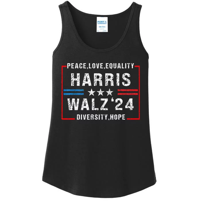 Harris Waltz 2024 Election Kamala Harris Tim Walz Waltz 2024 Ladies Essential Tank