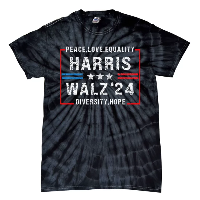 Harris Waltz 2024 Election Kamala Harris Tim Walz Waltz 2024 Tie-Dye T-Shirt