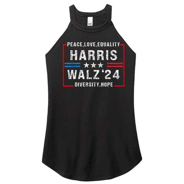 Harris Waltz 2024 Election Kamala Harris Tim Walz Waltz 2024 Women’s Perfect Tri Rocker Tank