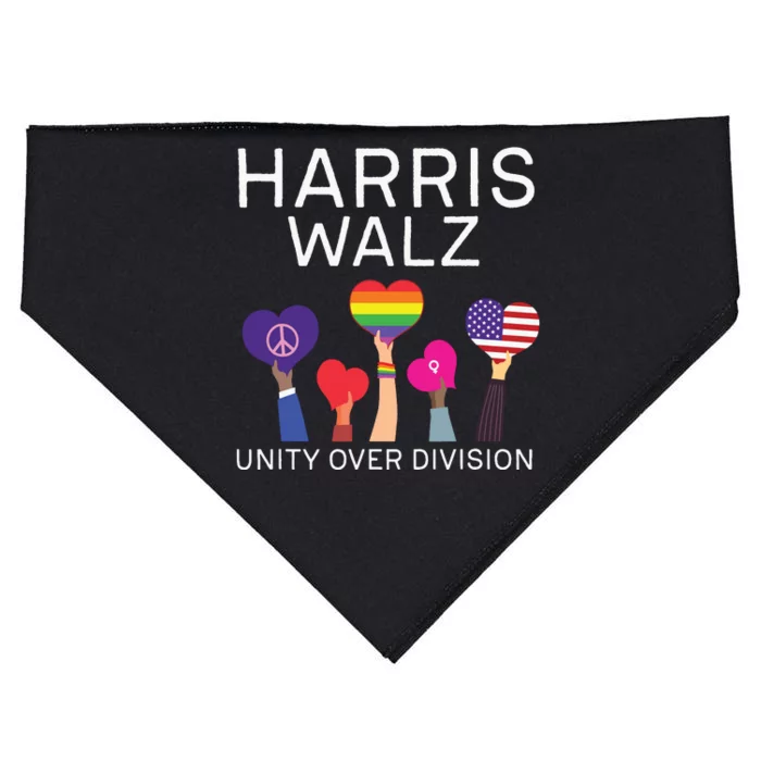 Harris Waltz 2024 Unity Over Division USA-Made Doggie Bandana