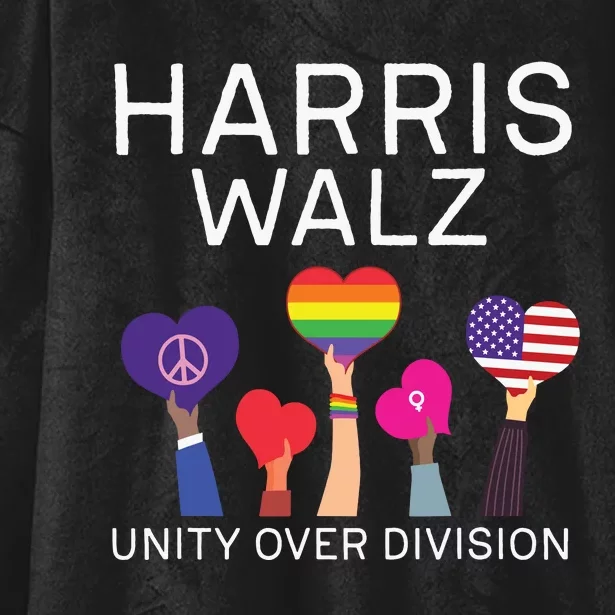 Harris Waltz 2024 Unity Over Division Hooded Wearable Blanket