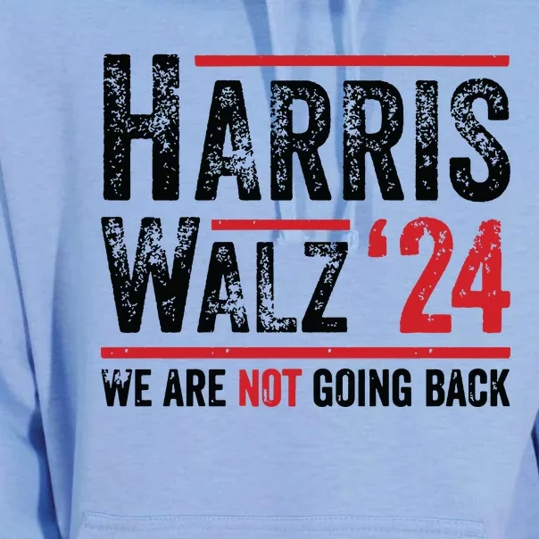 Harris Walz 2024 We Are Not Going Back Unisex Surf Hoodie