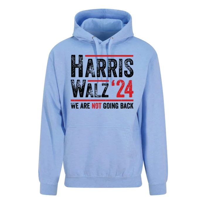 Harris Walz 2024 We Are Not Going Back Unisex Surf Hoodie