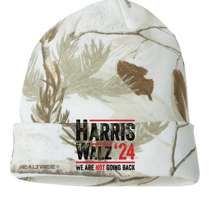 Harris Walz 2024 We Are Not Going Back Kati - 12in Camo Beanie