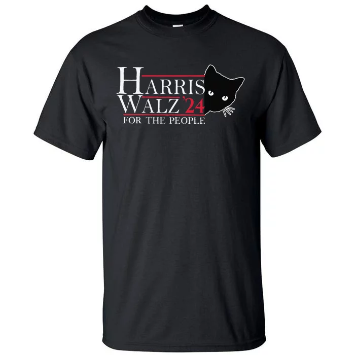 Harris Waltz 2024 For The People Cat Lady Kamala Harris 2024 Gift Tall T-Shirt