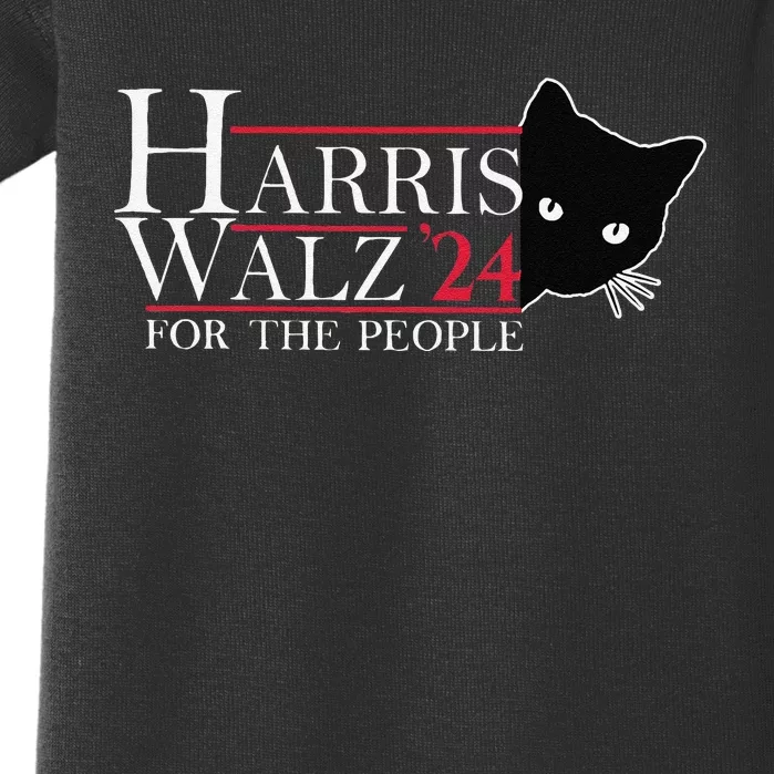 Harris Waltz 2024 For The People Cat Lady Kamala Harris 2024 Gift Baby Bodysuit