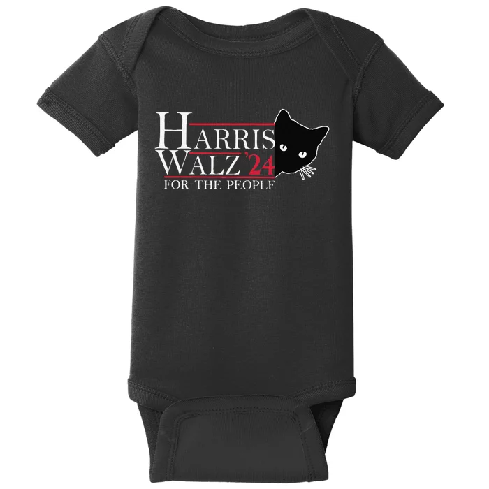 Harris Waltz 2024 For The People Cat Lady Kamala Harris 2024 Gift Baby Bodysuit