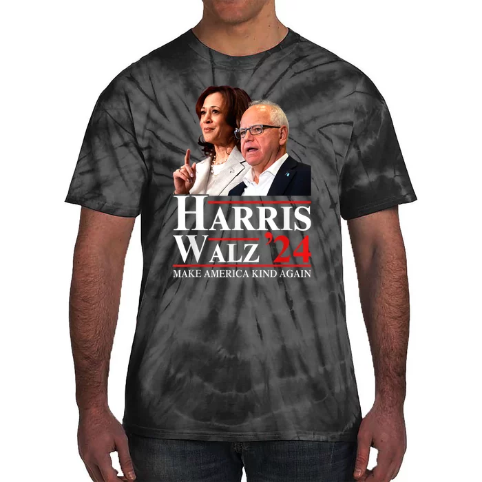 Harris Walz 2024 Make America Kind Again Harris Waltz Quote Tie-Dye T-Shirt