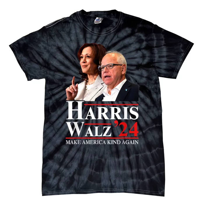 Harris Walz 2024 Make America Kind Again Harris Waltz Quote Tie-Dye T-Shirt