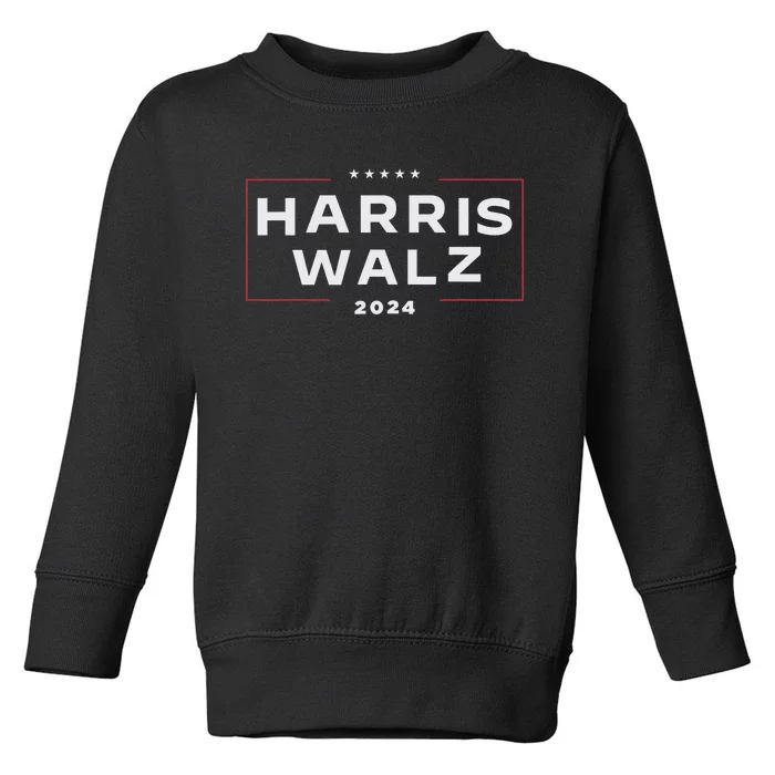 Harris Walz 2024 Vp Presidential Election Usa Waltz Pro Kamala Harris Toddler Sweatshirt