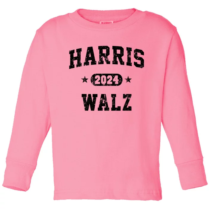 Harris Waltz 2024 Team Harris Walz 2024 Toddler Long Sleeve Shirt