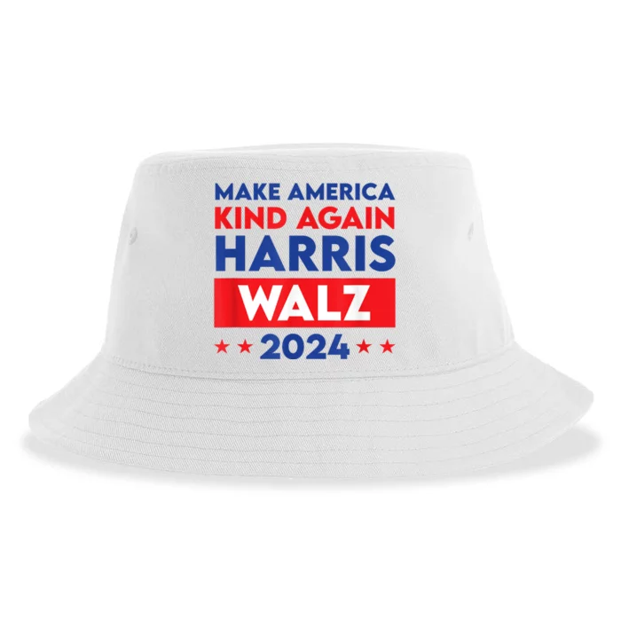 Harris Walz 2024 Make America Kind Again Sustainable Bucket Hat