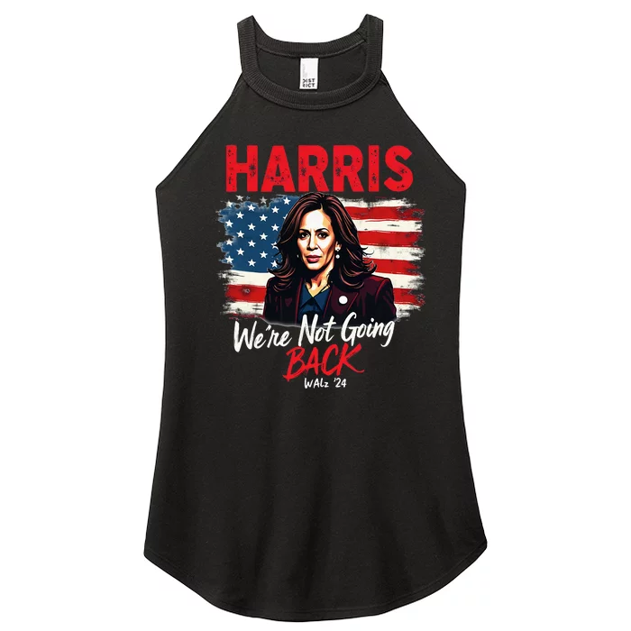 Harris Walz 2024 Kamala Harris 2024 Tim Walz 2024 Usa Flag Women’s Perfect Tri Rocker Tank