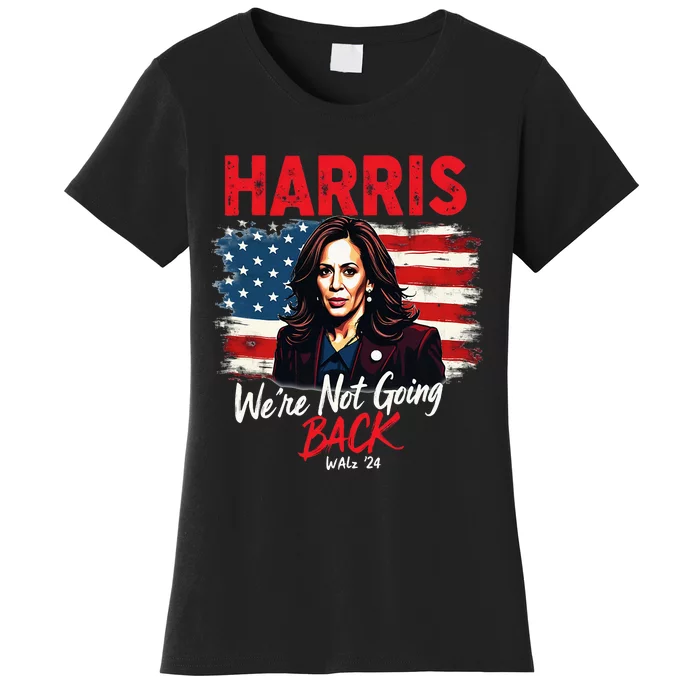 Harris Walz 2024 Kamala Harris 2024 Tim Walz 2024 Usa Flag Women's T-Shirt