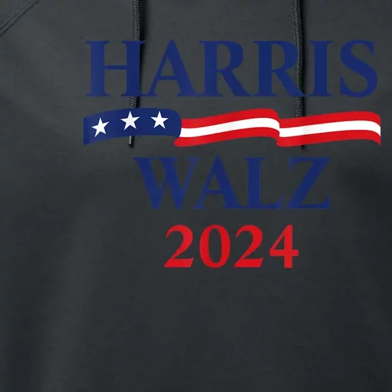 Harris Waltz 2024 Usa Harris Walz 2024 Performance Fleece Hoodie