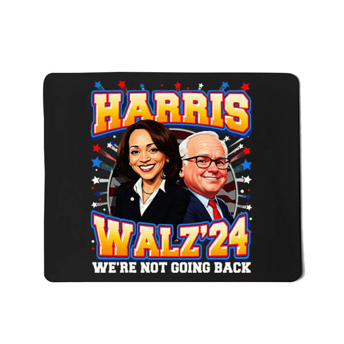 Harris Walz 2024 Kamala Harris 2024 Tim Walz 2024 Usa Flag Mousepad