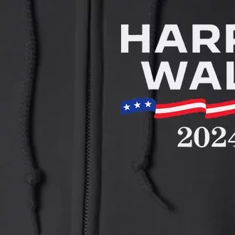 Harris Walz 2024 Election Kamala Harris Tim Walz Waltz Gift Full Zip Hoodie