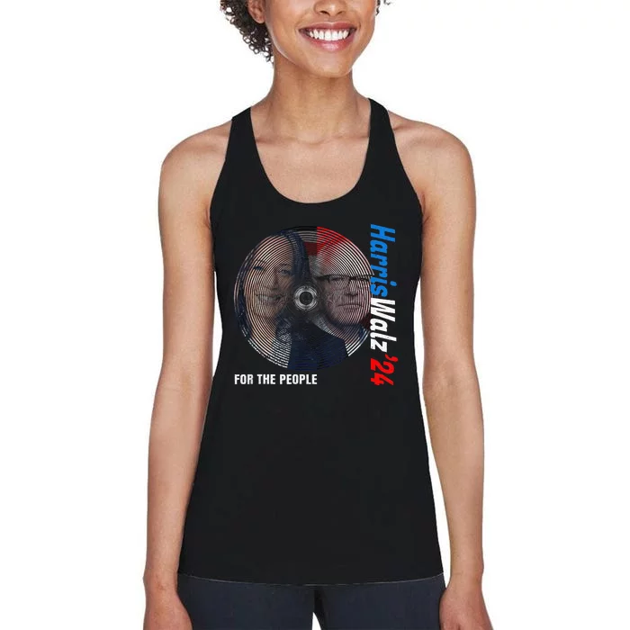 Harris Walz 2024 For The People Kamala Harris Tim Waltz 2024 Women's Racerback Tank