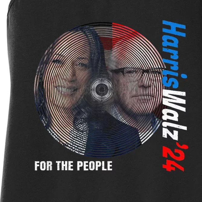 Harris Walz 2024 For The People Kamala Harris Tim Waltz 2024 Women's Racerback Tank