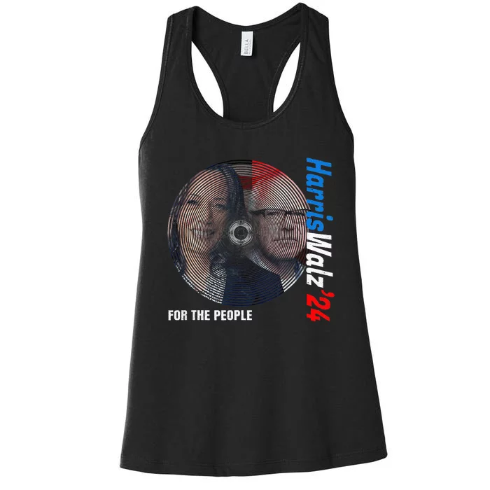 Harris Walz 2024 For The People Kamala Harris Tim Waltz 2024 Women's Racerback Tank