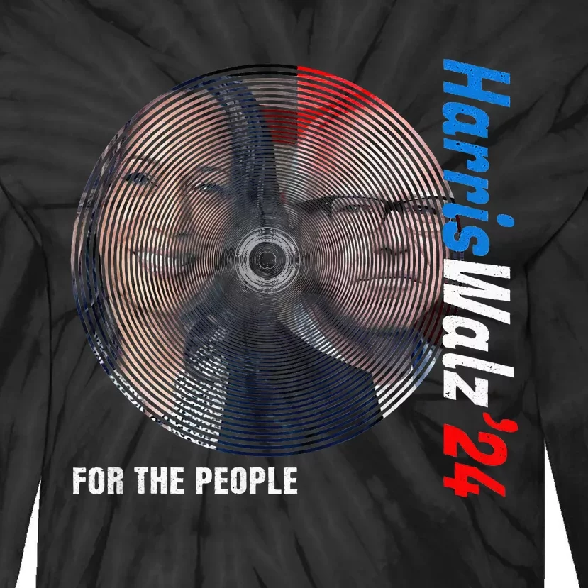 Harris Walz 2024 For The People Kamala Harris Tim Waltz 2024 Tie-Dye Long Sleeve Shirt