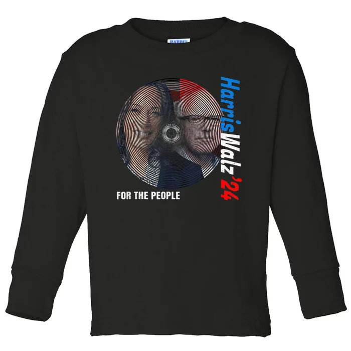 Harris Walz 2024 For The People Kamala Harris Tim Waltz 2024 Toddler Long Sleeve Shirt