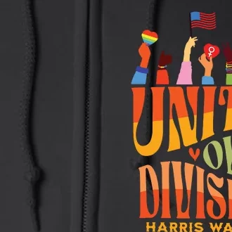 Harris Waltz 2024 Unity Over Division Full Zip Hoodie