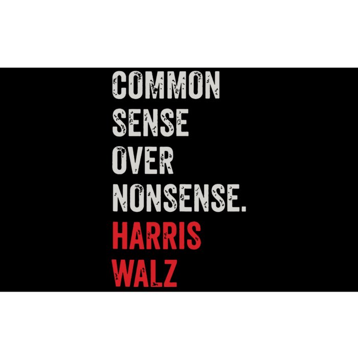 Harris Walz 2024 Common Sense Over Nonsense Bumper Sticker