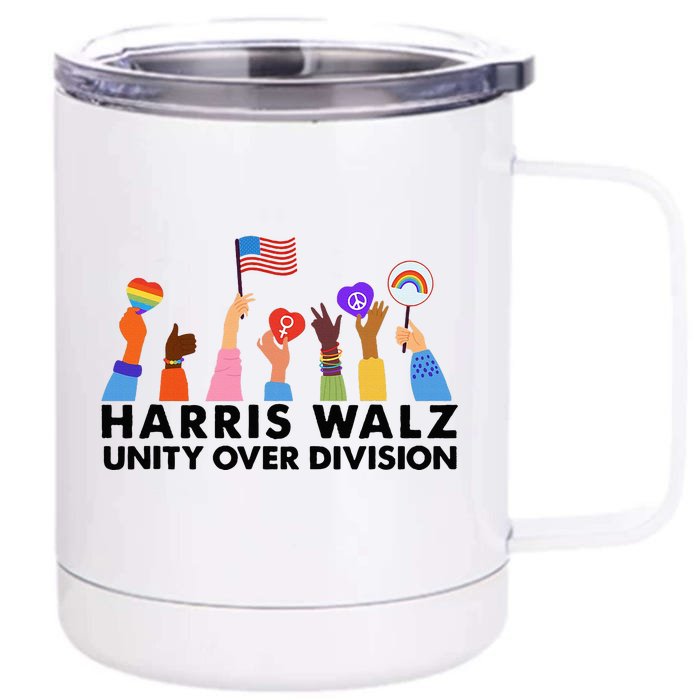 Harris Waltz 2024 Unity Over Division Front & Back 12oz Stainless Steel Tumbler Cup