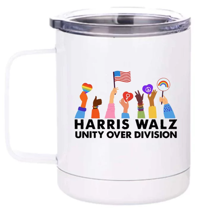 Harris Waltz 2024 Unity Over Division Front & Back 12oz Stainless Steel Tumbler Cup