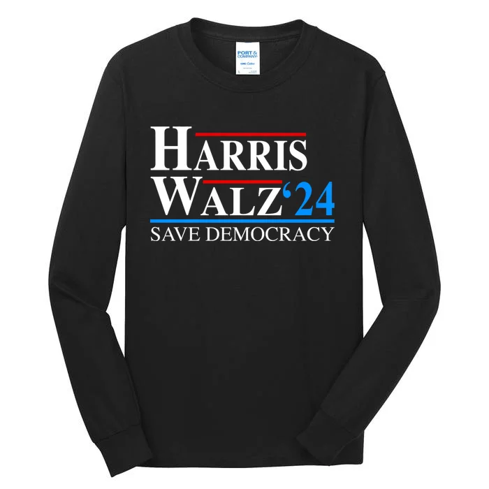 Harris Waltz 2024 Vice President Kamala Harris Tim Walz 2024 Tall Long Sleeve T-Shirt