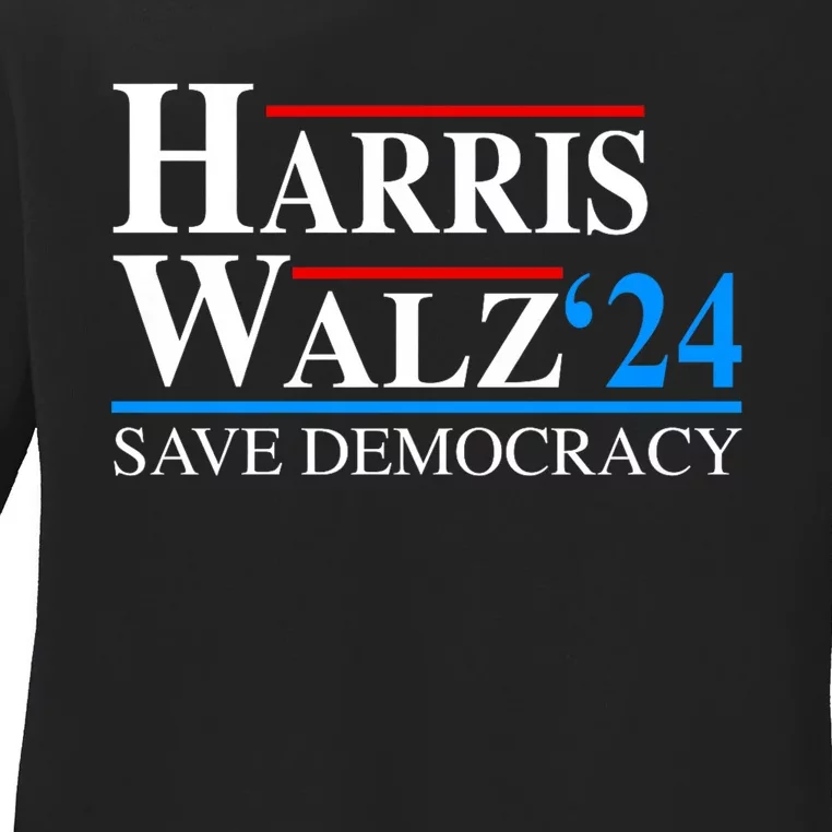 Harris Waltz 2024 Vice President Kamala Harris Tim Walz 2024 Ladies Long Sleeve Shirt