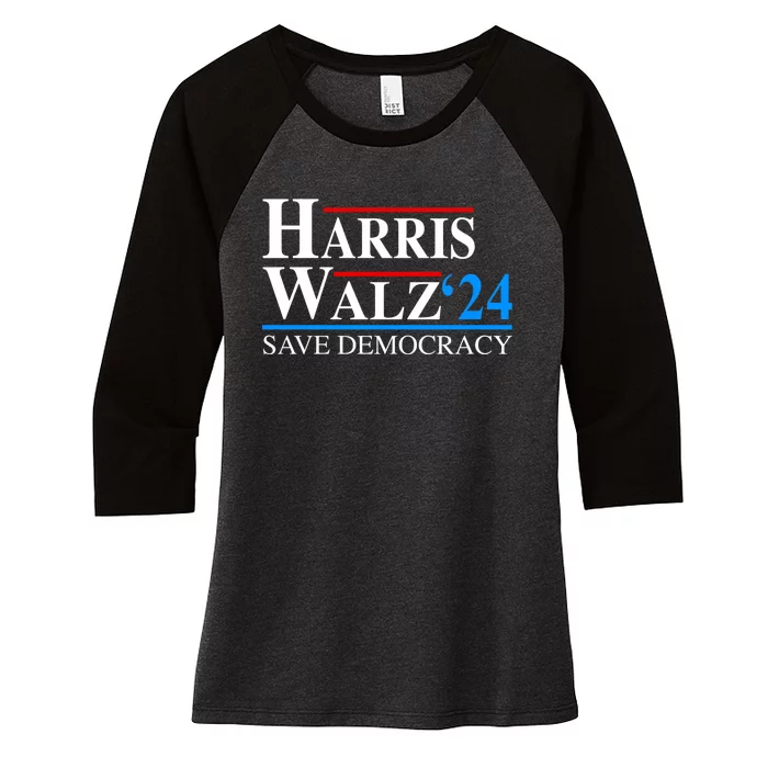 Harris Waltz 2024 Vice President Kamala Harris Tim Walz 2024 Women's Tri-Blend 3/4-Sleeve Raglan Shirt