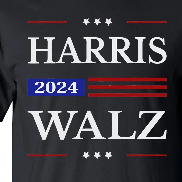 Harris Waltz 2024 Kamala Harris 2024 Tim Waltz 2024 Usa Flag Tall T-Shirt