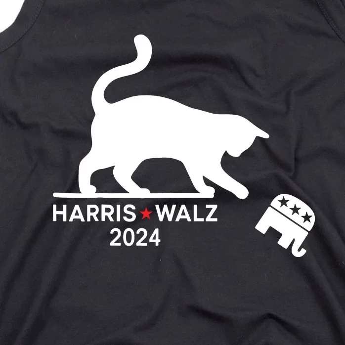 Harris Waltz 2024 Vp President Election Funny Cat Ladies Tank Top