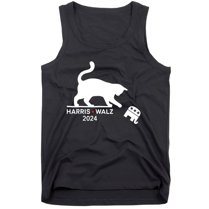 Harris Waltz 2024 Vp President Election Funny Cat Ladies Tank Top