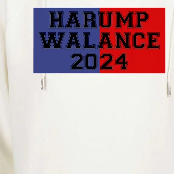 Harump Walance 2024 Harris Trump Walz Vance Funny 2024 Womens Funnel Neck Pullover Hood